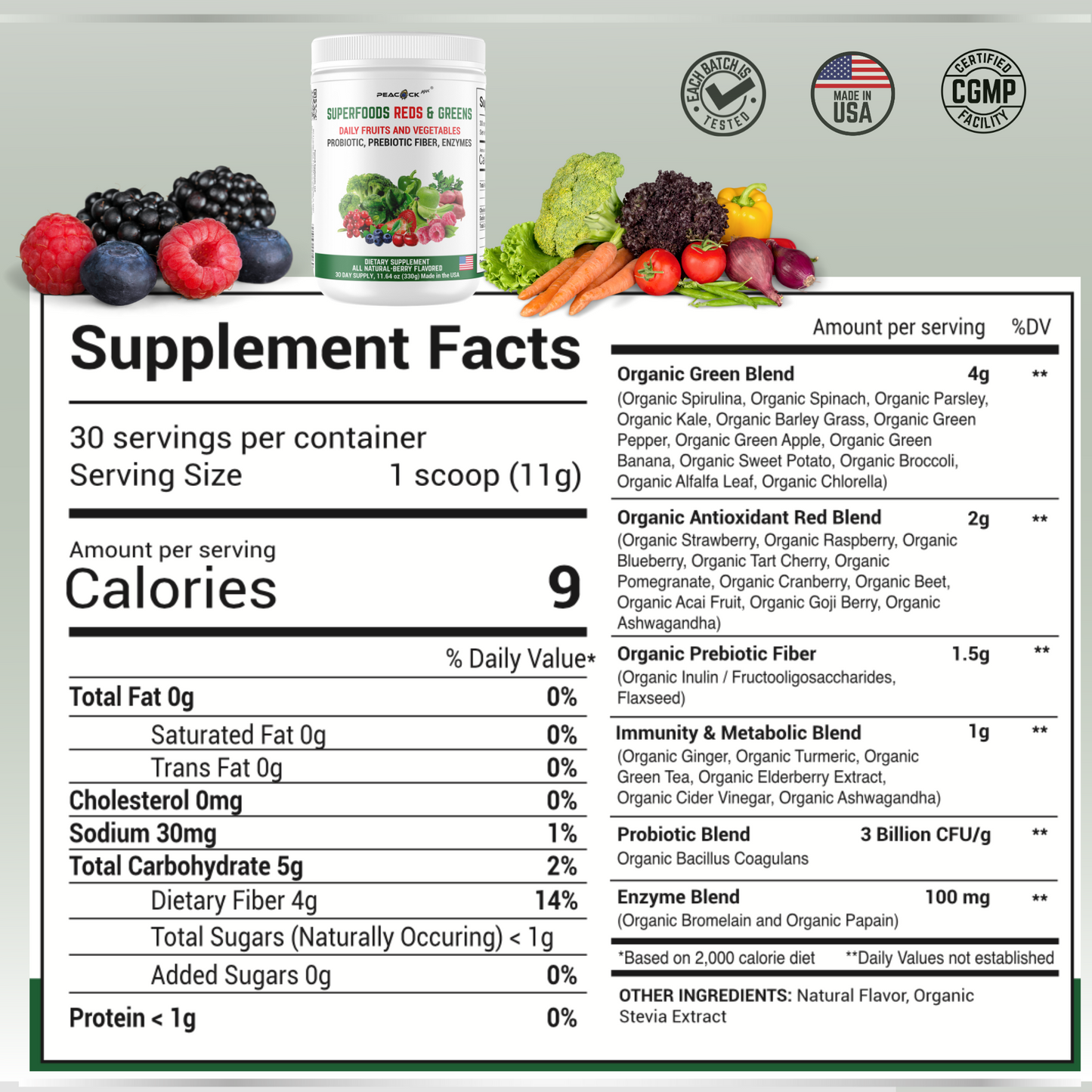 Organic Superfood Powder(Reds+ Greens)